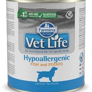 FARMINA Vet Life Canine Hypoallergenic Fish&Potato – drėgnas pašaras suaugusiems šunims 300 g