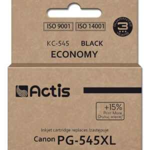 Actis Canon spausdintuvui skirtas rašalas KH-303BKR, skirtas pakeisti Canon PG-545XL; Supreme; 15 ml; 207 puslapiai; juodas. Spausdina 15 % daugiau nei originalioji įranga.