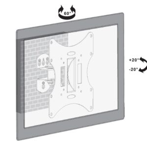 Televizoriaus arba monitoriaus laikiklis 23-42" 30kg vesa 200x200