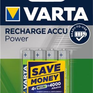 VARTA HR03 AAA Recharge Accu Power 800 mAh 56703 Įkrovimo tikslumas 4 vnt Žalia