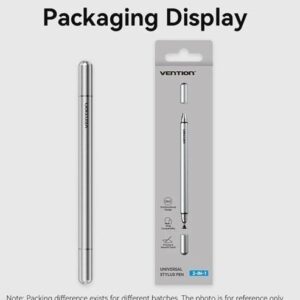 „Vention“ 2-in-1 rašiklis, pagamintas iš pilko aliuminio lydinio