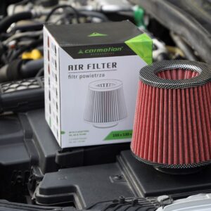 Oro filtras automobiliui, conical 155x130x120 mm,red/carbon adapters:                        60, 63, 70 mm - Image 3