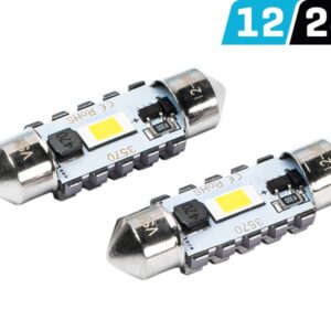 Bulb VISION Festoon SV8.5 36 mm 12/24V 2x 3570 SMD LED, CANBUS, white, 2 pcs
