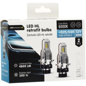 Bulbs VISION LED retrofit D2S/D2R HL 40W 4200 lm 6000K, 2 pcs. - Image 3