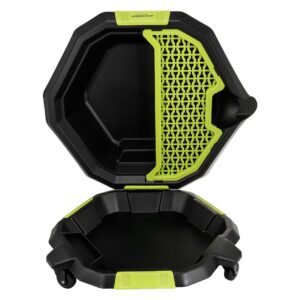 Oil drain pan on wheels, with drainer, 8L - Image 2