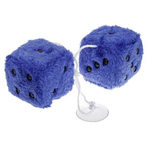 Pliušiniai dekoratyviniai kubeliai 60x60 mm, mėlynos spalvos - Image 1