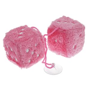 Pliušiniai dekoratyviniai kubeliai 60x60 mm, rožinės spalvos