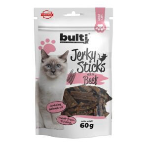BULTI Jerky sticks rich in beef - skanėstas katėms - 60g