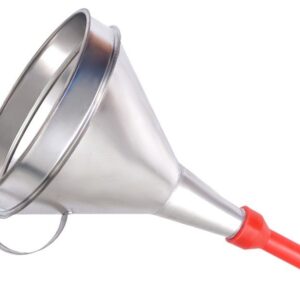 Metalinis piltuvas with plastic tip, bowl 165 mm, straight