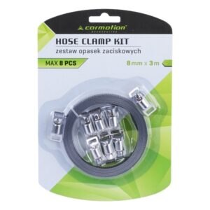 Worm drive hose clamps making set: 8 mm x 3m tape + 8 hose clamps - Image 2