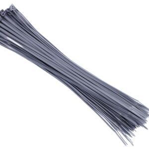 Nailoniniai kabelio tvirtinimo dirželiai 300x3.6 mm, silver, 100 vnt