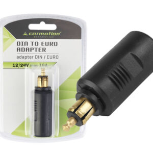 Adapter with DIN plug and EURO socket, 12/24V max 16A, short - Image 4