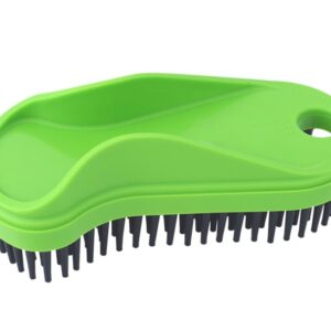 Rubber brush for removing pet hair from upholstery