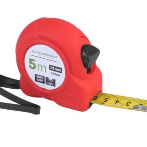 Measure tape 19 mm 5M with lock & non-slip housing coating - Image 1