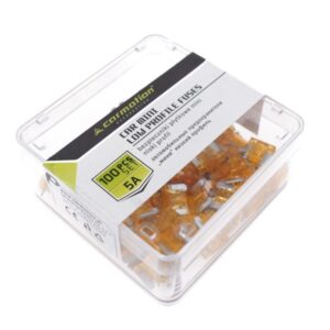 Blade saugikliai MINI LOW PROFILE 5A, 100 vnt