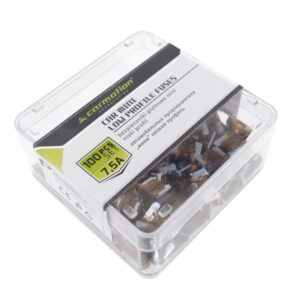 Blade saugikliai MINI LOW PROFILE 7.5A, 100 vnt