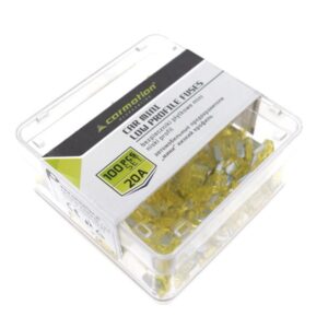 Blade saugikliai MINI LOW PROFILE 20A, 100 vnt