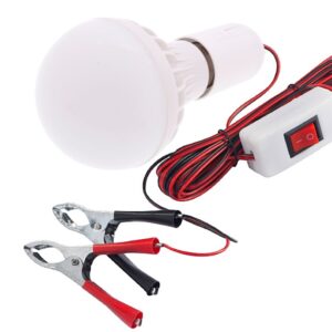 Lamp LED 12V with crocodile clips