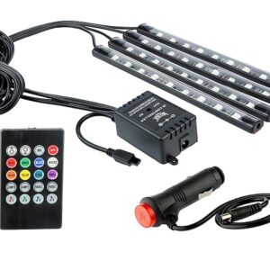 12V  car interior LED stripes, 9 LEDS, 4 pcs