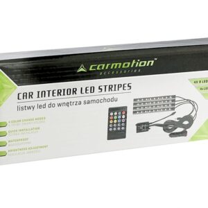 12V  car interior LED stripes, 9 LEDS, 4 pcs - Image 2