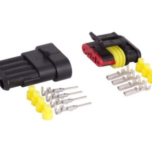 4-way hermetic  connector, plug + socket