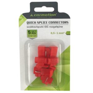 Electric quick couplers, red, 0.5-1 mm², 22-18awg, 10a max, 5 vnt - Image 2