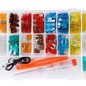 MINI + UNI saugikliai + voltmeter + clip - set of 150 elements - Image 2