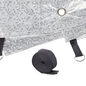 Automobilio uždangalas "L" 480x175x120 cm, 3-layer, reflectors, zipper at door - Image 3