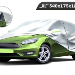 Automobilio uždangalas "XL" 540x175x120 cm, 3-layer, reflectors, zipper at door