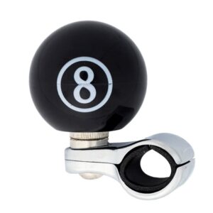 Steering wheel knob, "8 ball"