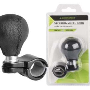 Leather steering wheel knob, black - Image 3