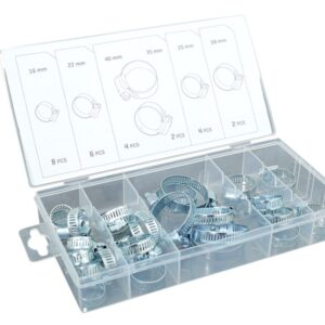Worm drive hose clamps, 26 pcs