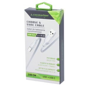 Įkrovimo ir sinchronizavimo laidas 100 cm, USB> USB-C - Image 3