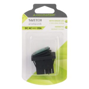 Rocker switch DC 12V / 24V, AC 125V-250V, green - Image 2