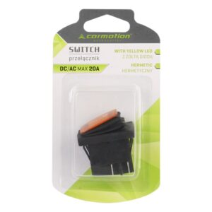 Rocker switch DC 12V / 24V, AC 125V-250V, yellow - Image 2