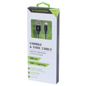 Įkrovimo ir sinchronizavimo laidas 300 cm, braided microfiber, USB> Lightning - Image 3