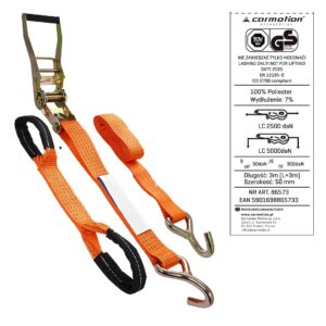 Harness tie-down strap,  3 points, max 5000 kg, 3 m - Image 5