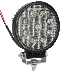 Work lamp  12/24V, 9x3W, 9 CREE LEDs, diam. 115 mm