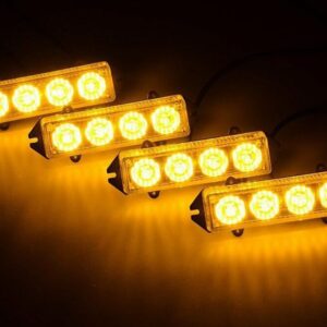 Warning lamps 12V 16W, set of 4 with controller and wired remote control - Image 3