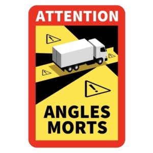 Sticker ANGLES MORTS 25x17 cm, TIR, laminate, anti-UV