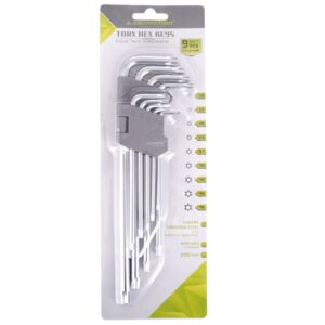Torx šešiakampiai raktai 230mm, T10 - T50, 9 vnt - Image 2