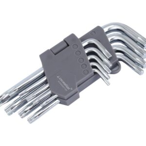 Torx šešiakampiai raktai 130mm, T10-T50, 9 vnt