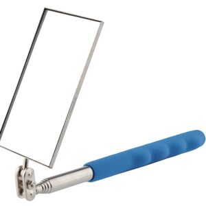 Rectangular telescopic inspection mirror