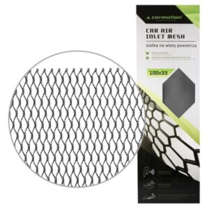 Aliuminis automobilio oro paėmimo tinklelis 8x25 mm, honeycomb, sheet 100x33 cm, black