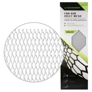 Aliuminis automobilio oro paėmimo tinklelis 8x25 mm, honeycomb, sheet 100x33 cm, silver