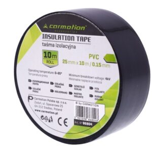 Insulating tape PVC 0.15mm x 25mm x 10m, black, 1 pc.