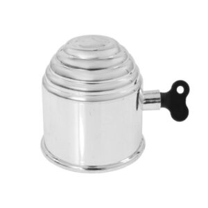 Hitch ball cover with key, chrome
