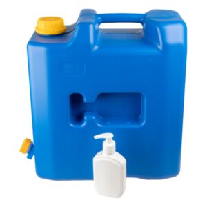 Vandens kanistras 15L with plastic valve + soap dispenser or disinfectant