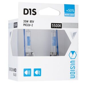 Bulbs Xenon VISION D1S 5500K 85V 35W PK32d-2 + 50% limitless white, 2 pcs