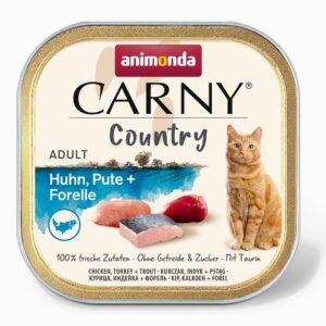 ANIMONDA Carny Country Chicken, Turkija + Trout - šlapias kačių maistas - 100 g